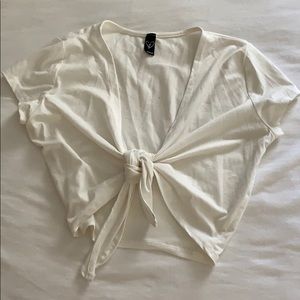 Tie front crop top